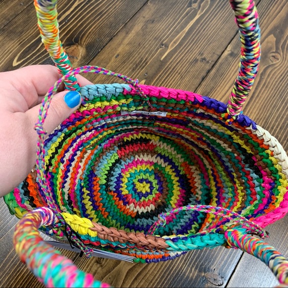 Sensi Studio Multicolor Woven Straw Baby Tote Bag - Picture 10 of 12